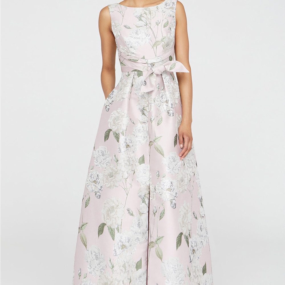 Kay Unger Pink and Purple Sleeveless A-Line Gown